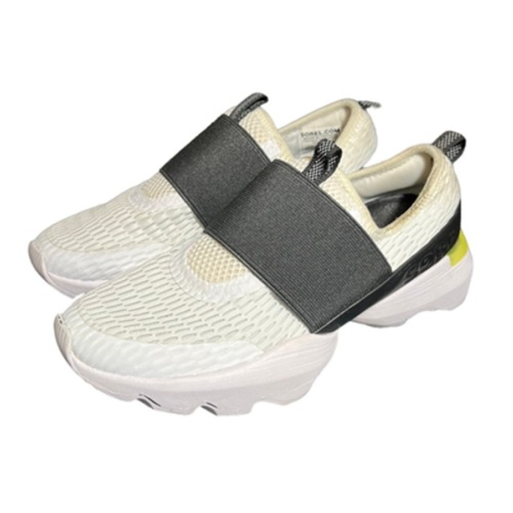 Sorel Kinetic Impact Lace Sneakers Womens Size 6 White Black NL4698-100